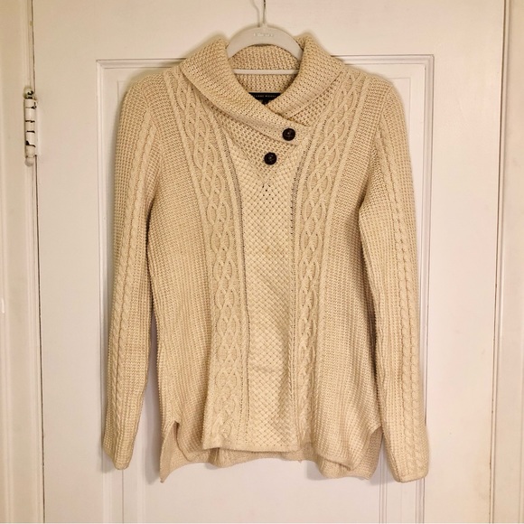 Jeanne Pierre Cowl Neck Button Sweater Knitted - Picture 2 of 5